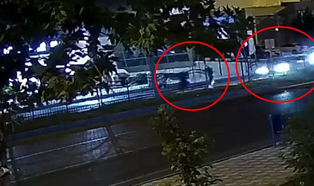 Batman'da otomobilin yayalara çarptığı kaza kamerada