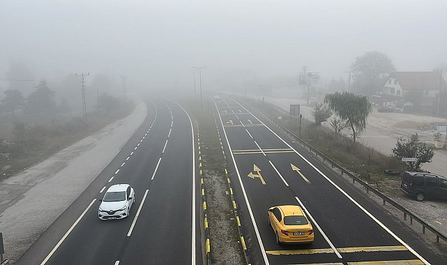 Bolu Dağı'nda sis etkili oldu