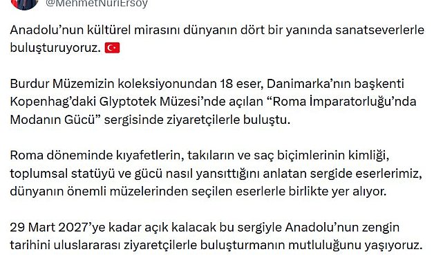 Burdur Müzesi eserleri, Danimarka'da sanatseverlerle buluşacak