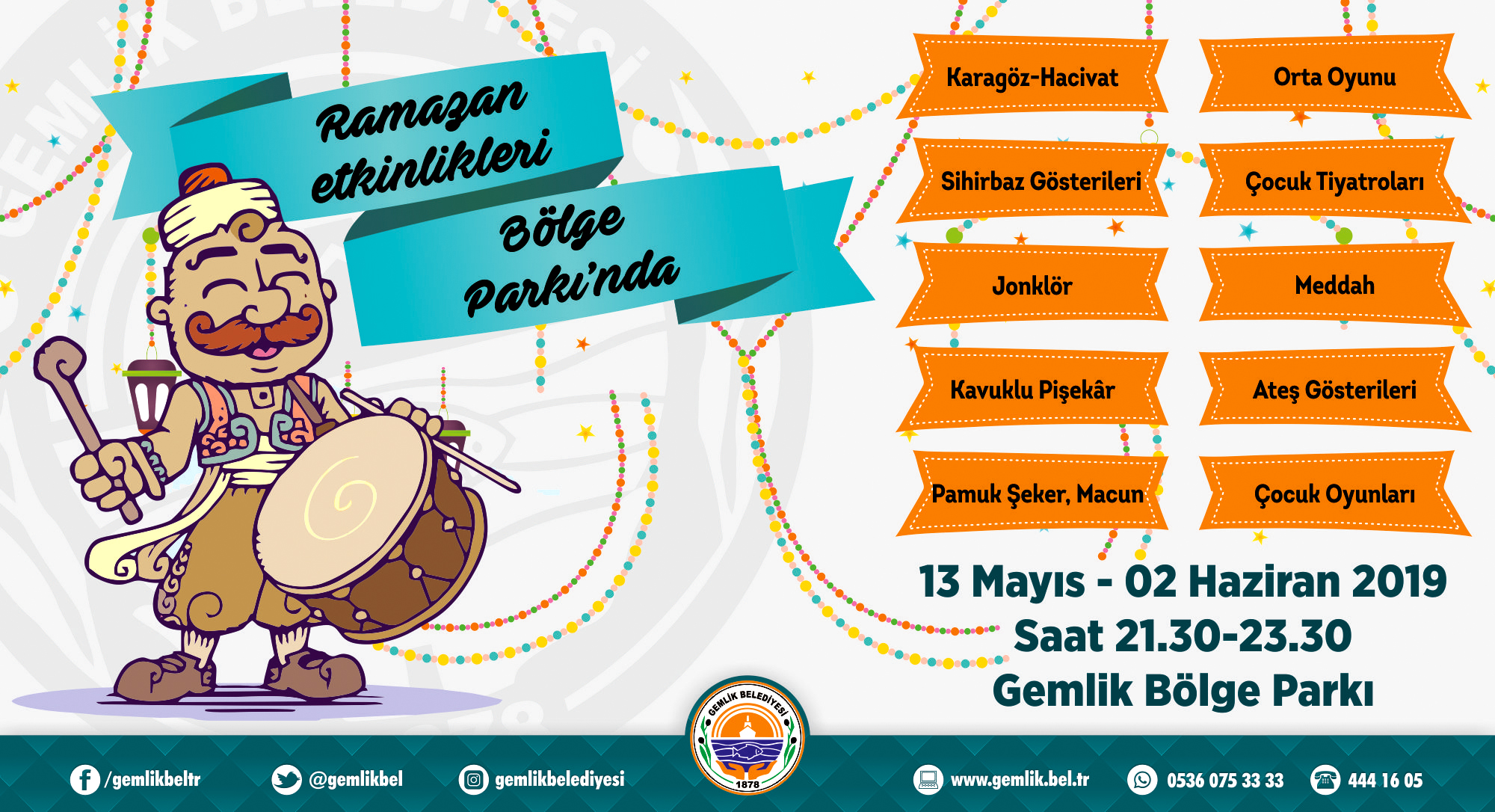 RAMAZAN COŞKUSU BÖLGE PARKI’NDA YAŞANACAK