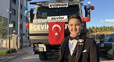 Şehit çocuğu Eyüphan'a TOMA'lı düğün konvoyu
