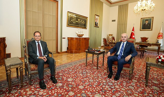 TBMM Başkanı Kurtulmuş, İtalya'nın Ankara Büyükelçisi Manzo'yu kabul etti