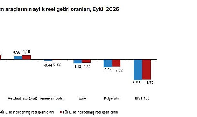 TÜİK: Eylül ayında en yüksek reel getiri DİBS'te oldu