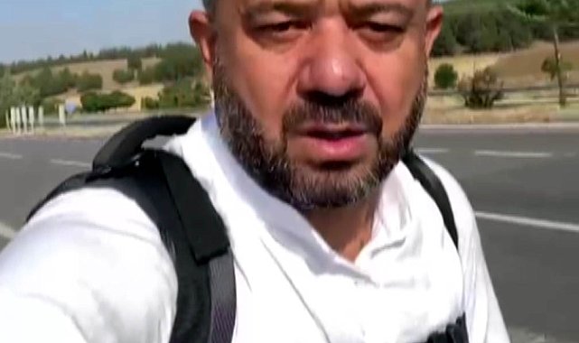 Yürüyerek ve otostop çekerek umreye gidiyor