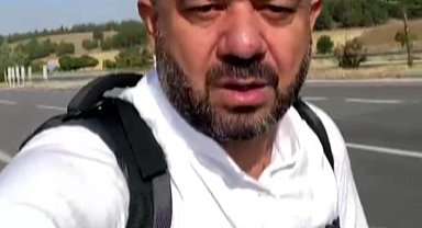 Yürüyerek ve otostop çekerek umreye gidiyor