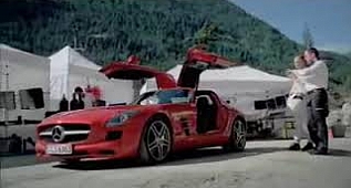 mercedes benz SLS reklamı yok böyle araba